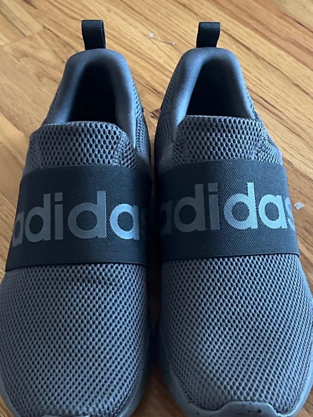 adidas Gray Slip-On Mesh Athletic Shoes